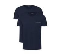 Emporio Armani Man's CORE Logoband 2-Pack V Neck T-Shirt Blue XL Regular FIT