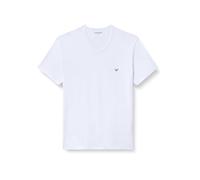 Emporio Armani Man's Core Logoband 2-Pack V Neck T-Shirt, White, S, Regular