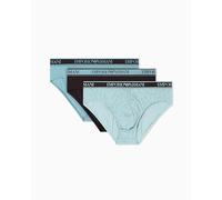 Emporio Armani Man's CORE Logoband 3-Pack Brief Brown L