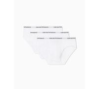 Emporio Armani Man's Core Logoband 3-Pack Brief, White, XXL