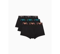 EMPORIO ARMANI Man's Core Logoband 3-Pack Trunk, Black, L