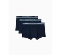 EMPORIO ARMANI Men's CORE Logoband 3-Pack Trunk, Blue, M