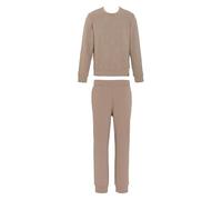 Emporio Armani MAN'S EMBOSSED TERRY LOUNGEWEAR TRACKSUIT BROWN L