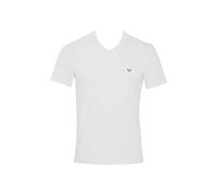 EMPORIO ARMANI Man's Essential Cotton V Neck T-Shirt, White, XL, Fitted