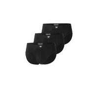 Emporio Armani Man's Essential LOGOLABEL 3-Pack Brief Black L