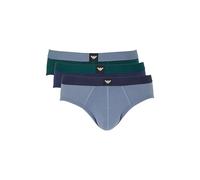 Emporio Armani Man's Essential LOGOLABEL 3-Pack Brief Green M