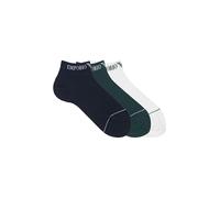 Emporio Armani MAN'S EXTENDED LOGO 3-PACK SOCKS INSIDE BLUE S/M