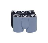 EMPORIO ARMANI Man's Holidays Jacquard 2-Pack Trunk Blue L