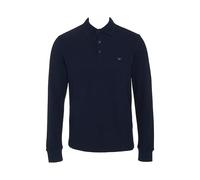 EMPORIO ARMANI MAN'S ICONIC PIQUET POLO SWEATSHIRT BLUE M