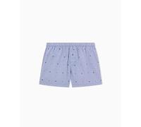 Emporio Armani Man's Logo Pattern Woven Boxer Blue M