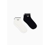 EMPORIO ARMANI MAN'S POP SPONGE 2-PACK SOCKS INSIDE BLACK TU