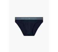 Emporio Armani Man's Shiny Logoband Brief Blue L