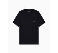 Emporio Armani Man's Soft Modal V Neck T-Shirt Black S Fitted FIT