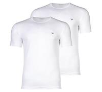 Emporio Armani Man's Soft Touch Bamboo Viscose 2-Pack Crew Neck T-Shirt, White, M, Fitted