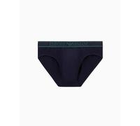 Emporio Armani Man's Stretch Piquet Brief Blue L