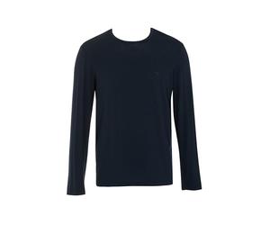 Emporio Armani MAN'S TECH WOOL LONG SLEEVE CREW NECK T-SHIRT BLUE S REGULAR FIT
