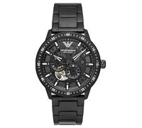 Emporio Armani Mario AR60054 Men's Automatic Watch - 43mm Black Dial Black PVD Stainless Steel Bracelet