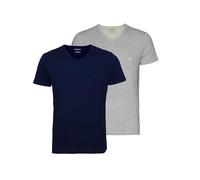 Emporio Armani Men's 111648CC722 Pyjama Top, Multicolour (Navy/Grigio Melang 15935), M (Pack of 2)
