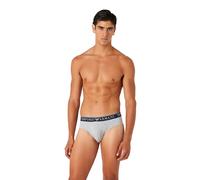 Emporio Armani Men's 2-Pack Endurance Brief Boxer, Melange Grey/Marine, XL (Pack of 2)