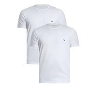 Emporio Armani Man's Core Logoband 2-Pack Crew Neck T-Shirt, White, XL, Regular