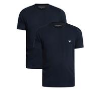 Emporio Armani Men's 2 Pack Lounge Crew Neck Regular T-Shirt, Blue