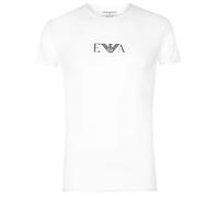Emporio Armani Men's 2-pack T-shirt Essential Monogram T Shirt, White - Blanc (Bianco), L UK