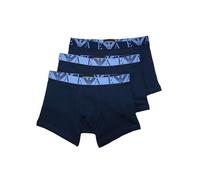 Emporio Armani Men's 3-Pack Bold Monogram Boxer Shorts, Marine/Marine/Marine, S (Pack of 3)