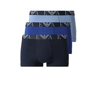 Emporio Armani Men's 3-pack Bold Monogram Trunks, Marin/Mazar/Infinity, S UK