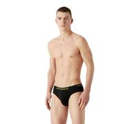 Emporio Armani Men's 3-Pack Pure Cotton Brief Boxer, Black/Print Black/Lime, XL (Pack of 3)