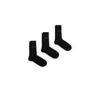 Emporio Armani Mens 3 Pack Short Sock - Black Cotton - Size UK 7-11