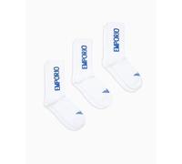 EMPORIO ARMANI Men's 3-Pack Socks Short, White/White/White, One Size
