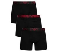 EMPORIO ARMANI Men's Bold Monogram 3-Pack Boxer Shorts, Black, XXL