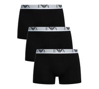 Emporio Armani Men's 3 Pack Stretch Cotton Trunks, Black