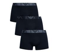 Emporio Armani Men's 3 Pack Stretch Cotton Trunks, Blue