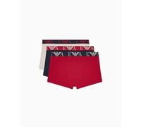 Emporio Armani Men's Bold Monogram 3-Pack Trunk Beige S