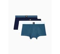 Emporio Armani Men's Essential LOGOLABEL 3-Pack Trunk Blue XL