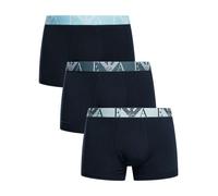 Emporio Armani Men's 3 Pack Trunks, Blue