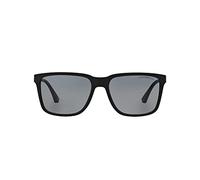 Emporio Armani EA4047 506381 Man Sunglasses Injected Black Grey Squared Polarized
