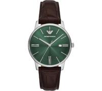 Emporio Armani Men's Analog Quartz Watch with Leather Strap AR11672