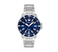 Emporio Armani World Explorer Men's Solar Blue Dial & Stainless Steel Watch