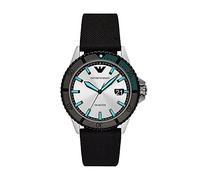 Emporio Armani Men's Analogue Quartz Watch with Fabric Strap Black