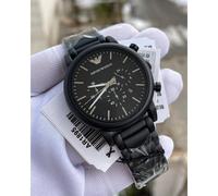 EMPORIO ARMANI MEN'S AR1895 LUIGI BLACK BRACELET BLACK DIAL BLACK CASE