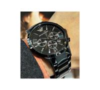 EMPORIO ARMANI MEN'S AR2453 BLACK BRACELET BLACK DIAL BLACK CASE