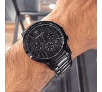 EMPORIO ARMANI MEN'S AR2485 BLACK BRACELET BLACK DIAL BLACK CASE