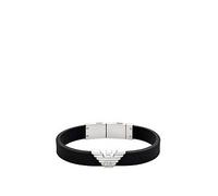 Emporio Armani Men's Silver-Tone Silicone Bracelet, EGS3168040