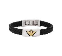 Emporio Armani Men's Black & Stainless Steel ID Bracelet