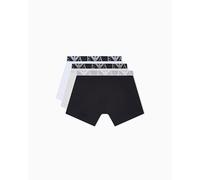 Emporio Armani Men's Bold Monogram 3-Pack Boxer Black M