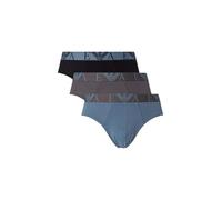 Emporio Armani Men's BOLD MONOGRAM 3-PACK BRIEF Briefs, TEMPESTA/MAGNET/NERO,