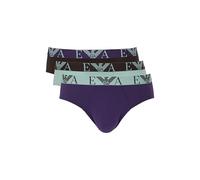 EMPORIO ARMANI Men's Bold Monogram 3-Pack Brief, Brown, M