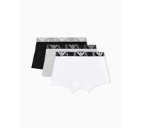Emporio Armani Men's Bold Monogram 3-Pack Trunk Black M
